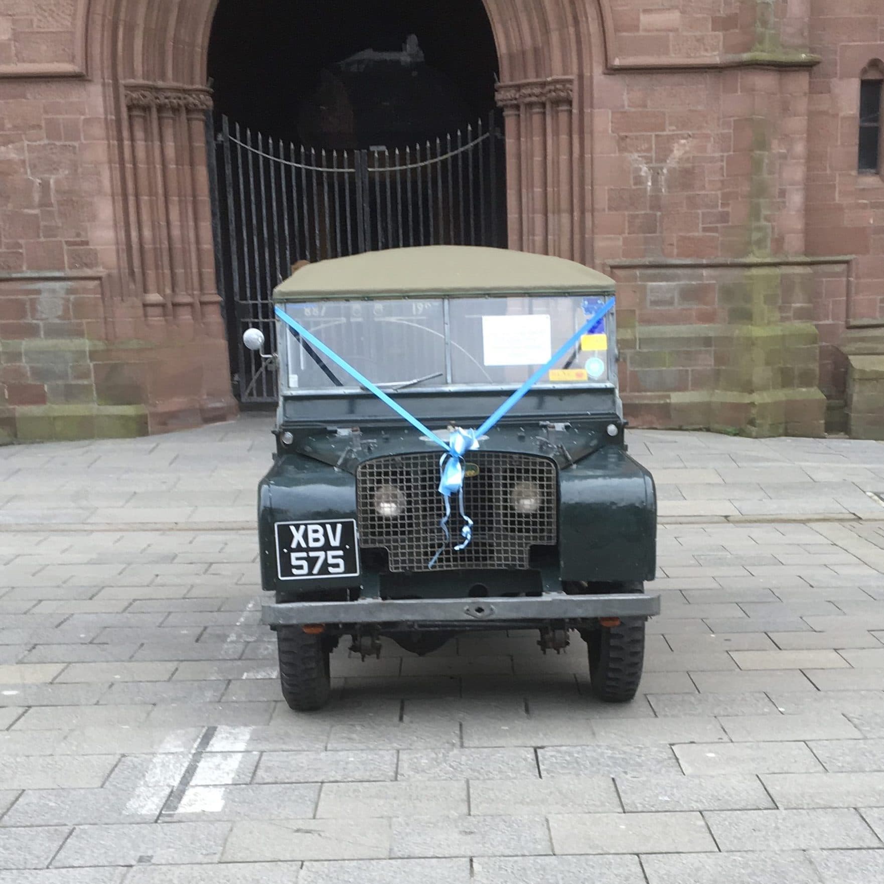 Classic Landrover green for wedding events